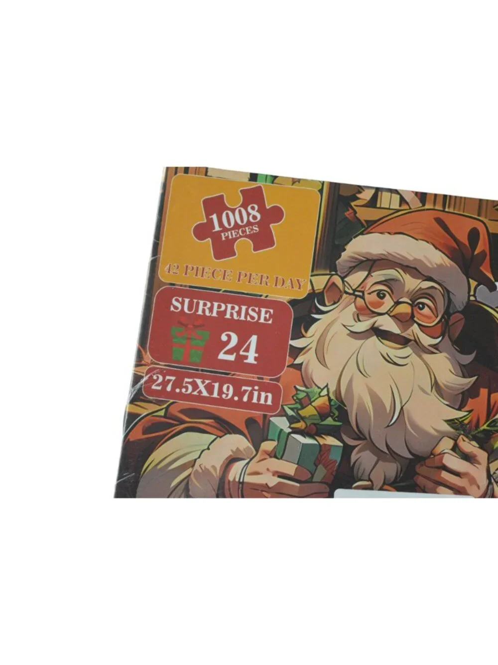 Christmas Puzzle Advent Calendar 1008-Piece Jigsaw 27.5X19.7in For Ages 8 & Up H